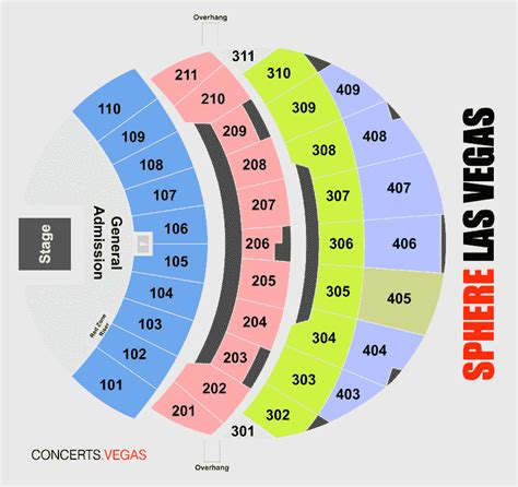 The other for the newly announced December. . Las vegas sphere seating chart